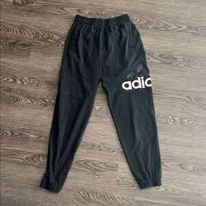 Adidas Black jogger Sweatpants with White Logo